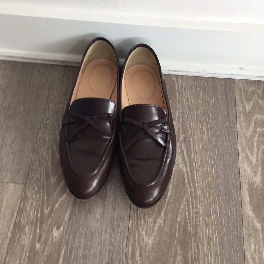 J. Crew Brown leather loafers Size 7 $200 - Picture 5 of 9